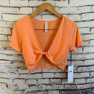ALO Yoga Orange Crop Top